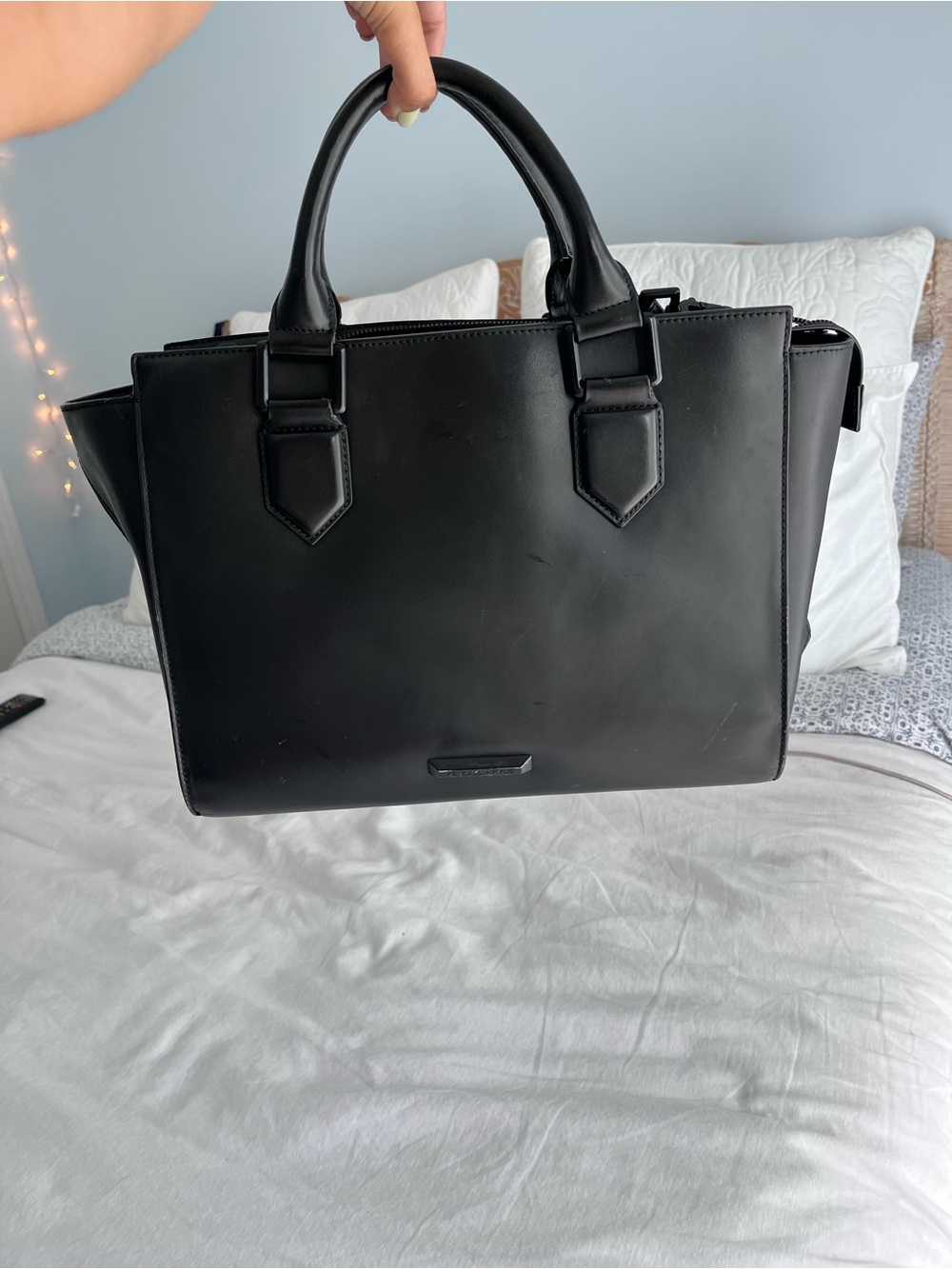 Kendall + Kylie Black Work Bag Large Laptop Tote